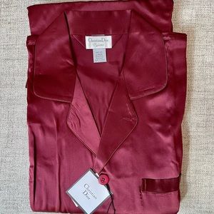 Vintage Christian Dior Silk Pyjama Pajamas